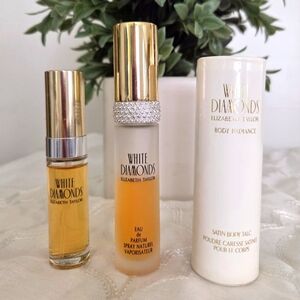 White Diamonds Elizabeth Taylor Perfume‎ And Satin Radiance Powder Bundle